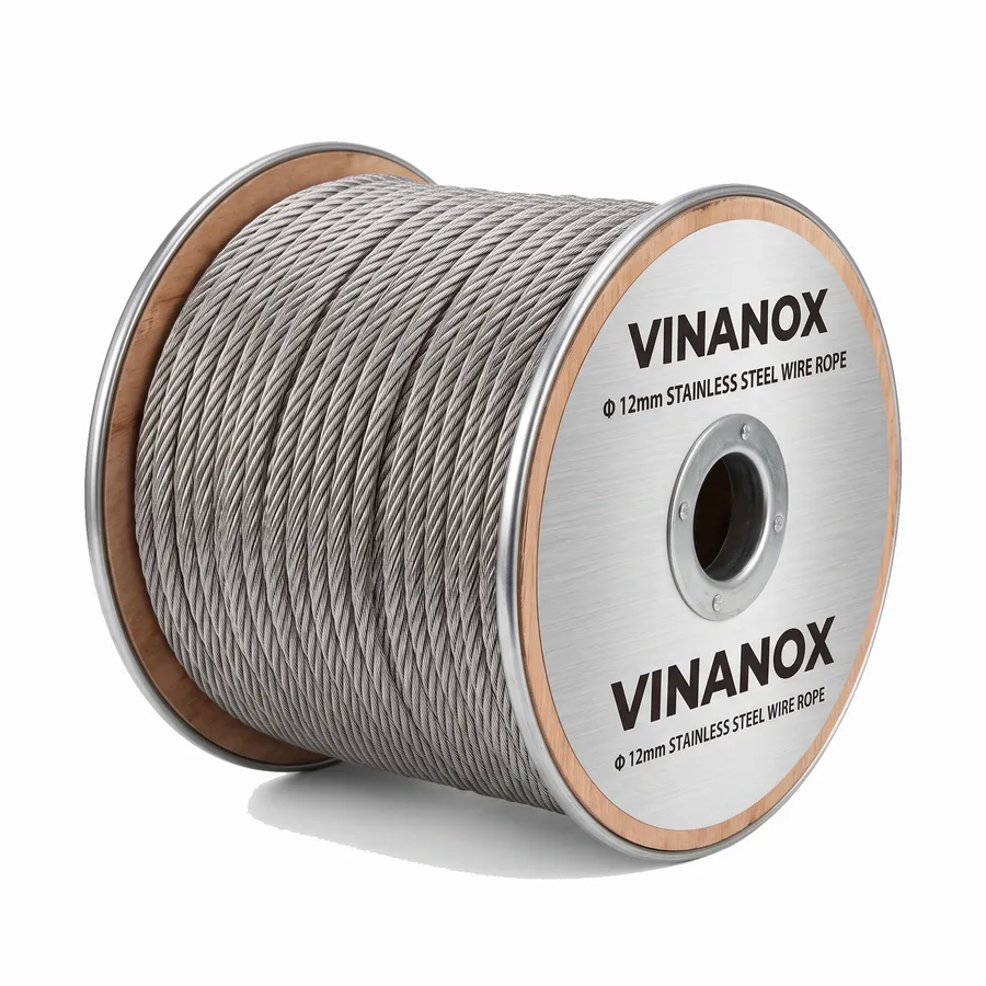 Cuộn cáp inox 12mm 304 cấu trúc 7x19 tại kho Vinanox