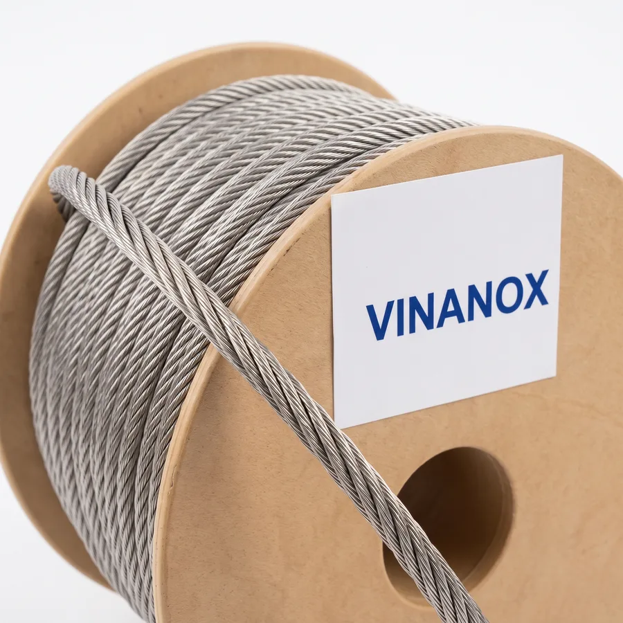 Cuộn cáp inox 4mm 304 cấu trúc 7x7 tại kho Vinanox